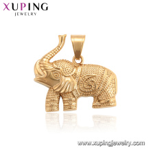 34201 xuping encanto neutro animal elefante chapado en oro colgante